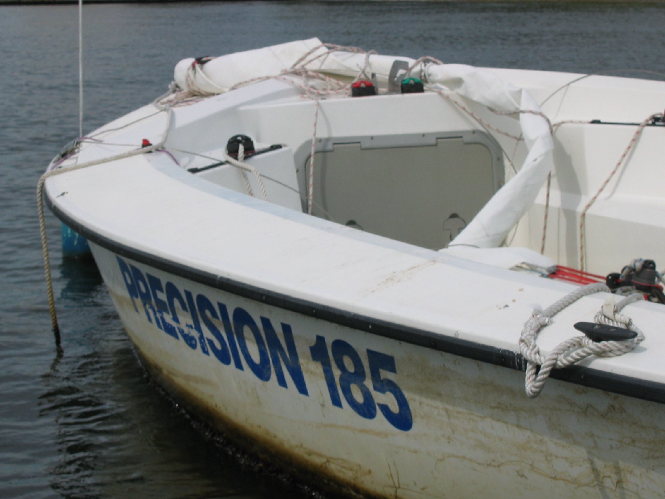 Precision 185 side hull and branding